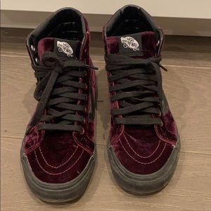 Velvet plum hi sk8 vans